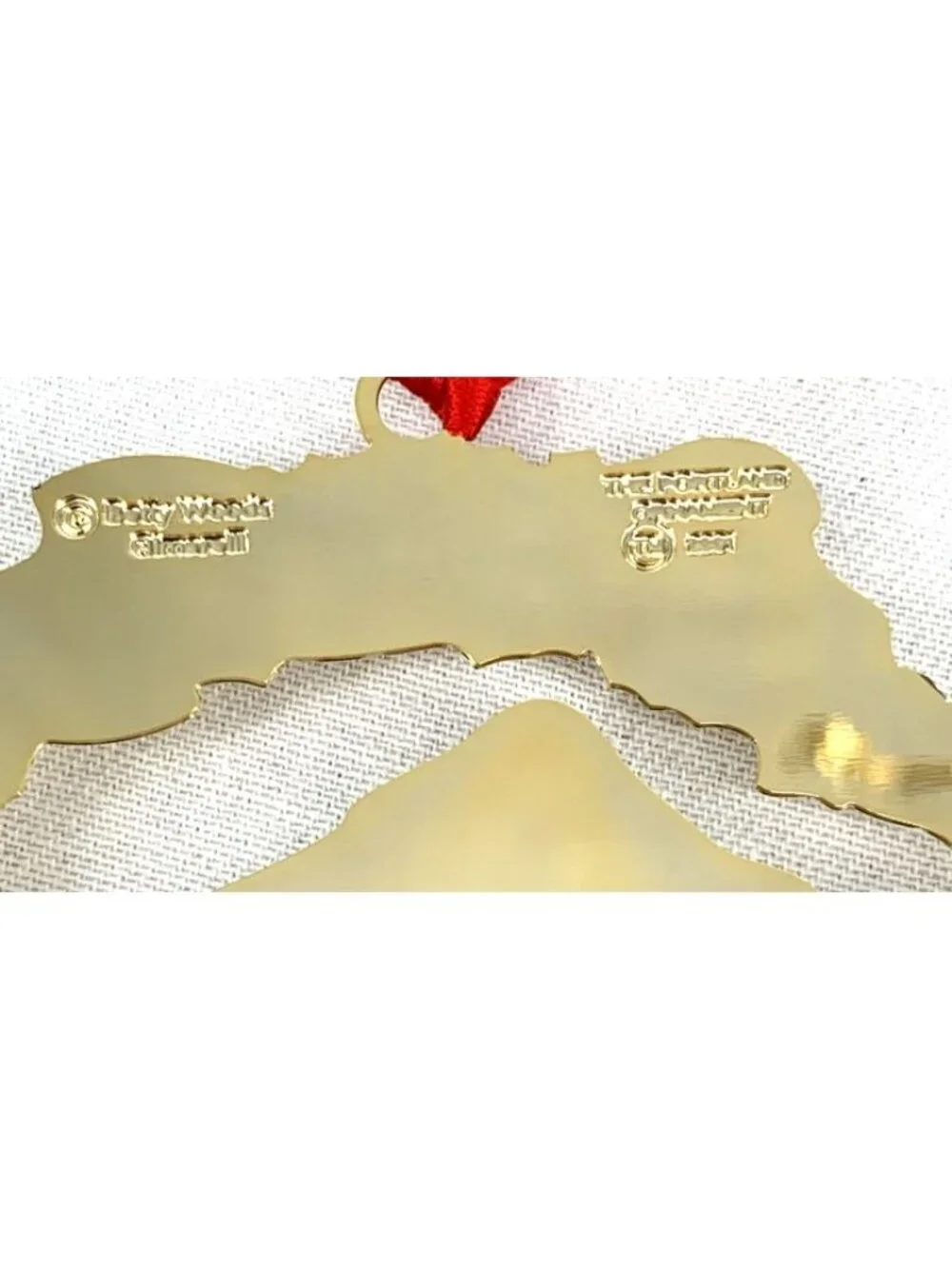 The Portland Ornament Timberline Lodge Mt. Hood Gold Plated Limited Edition